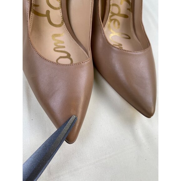 Sam Edelman Hazel Pointed Toe Pump | Women Sam Edelman Women\'s Tan Leather Pointed toe Shoes/ Heels 4.25\